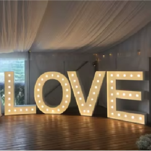 LOVE letters met verlichting